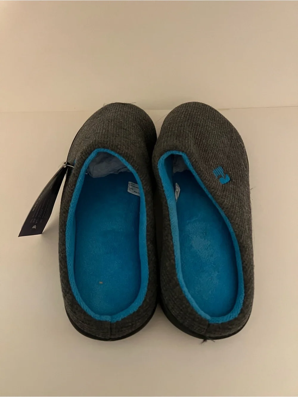 RockDove Men’s Gray Slip-On Comfort Loafers with Blue Lining